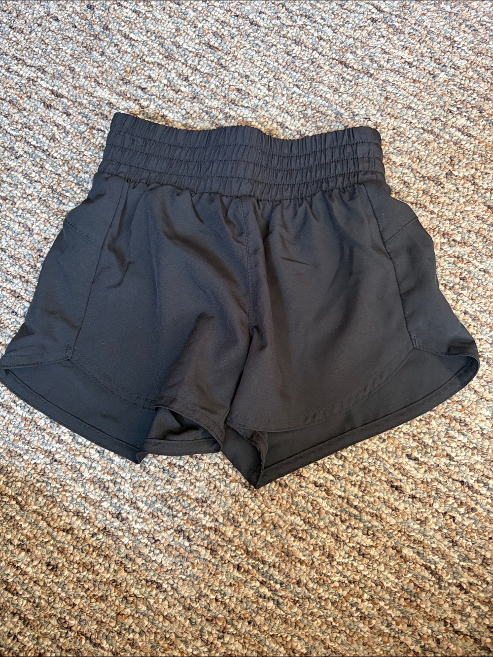 Old Navy Black Smocked-Waist Athletic Shorts
